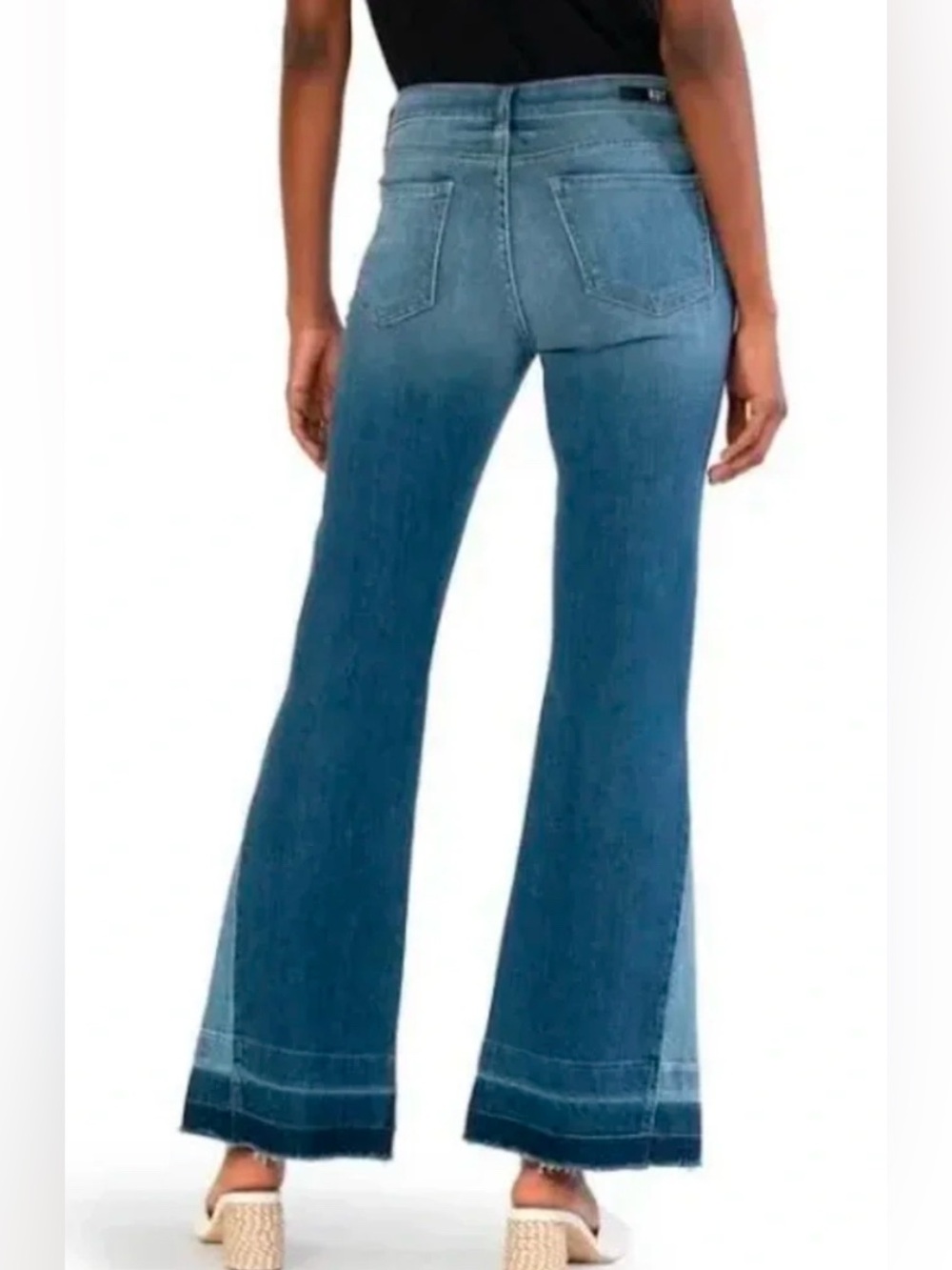 Kut From the Kloth Ana High Rise Fab AB Flare multi wash jeans size 10
